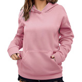 Blusa Moletom Feminina Flanelada Canguru Abrigo Casaco Frio