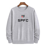 Blusa Moletom Gola Redonda São Paulo Spfc Tricolor Infantil