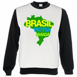 Blusa Moletom Mapa 578 Brasil Bandeira