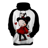 Blusa Moletom Pucca And Garu Desenho Funny Love Série 5