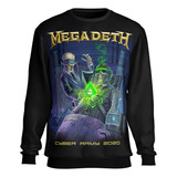 Blusa Moletom Rock Megadeth Skull Caveira