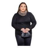 Blusa Plus Size Cacharrel Gola Boba Trico
