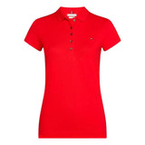 Blusa Polo Feminina Tommy Hilfiger New Chiara Vermelho