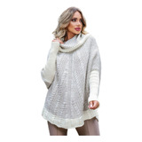 Blusa Poncho Kimono Tricot Inverno Tam Único Vários Modelos