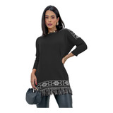 Blusa Poncho Kimono Tricot Tricô Inverno Roupas Feminina