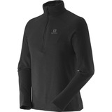 Blusa Salomon Fleece Polar 1 2 Zip Ii Masculina Preta