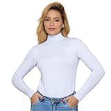 Blusa Segunda Pele Gola Alta Feminina M Branco