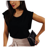 Blusa Social Feminina Básica Chique Elegante Casual