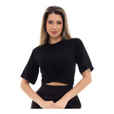 Blusa Social Manga Flare Look Trabalho Moda Básica Elegante