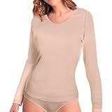 Blusa Térmica Feminina Segunda Pele Manga Longa Peluciada BR Alfa M Regular NUDE 