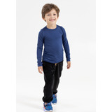 Blusa Térmica Segunda Pele Peluciada Infantil Azul