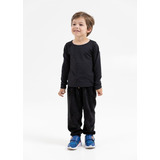 Blusa Térmica Segunda Pele Peluciada Unissex Infantil Preta