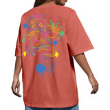 Blusa Tinta Chinesa Colorido Cultura Oriente Dragão Macio