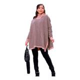 Blusa Tricô Feminina Lã Blusa De Frio Poncho Ponche Casaco