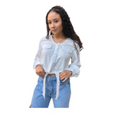 Blusa Tricô Gestante Bata Rendada Manga Flare Lançamento