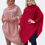 Blusa Tricot Promoção Kit 2 Unidades Atacado Poncho Feminino