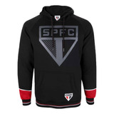 Blusão De Moletom São Paulo Emboss C Capuz Oficial Nf