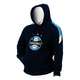 Blusão Grêmio Moletom Felpado Bordado Escudo Capuz Oficial