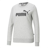 Blusão Moletom Puma Feminino Essentials Logo Crew