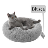 Blusea Macio Pelúcia Redondo Pet Cama Gato Macio Cama Gato C