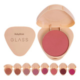 Blush Compacto Ruby Rose Linha Glass Natural E Aveludado Tom Da Maquiagem Gb60