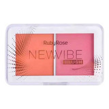 Blush Facial Ruby Rose New Vibe Compacto Paleta Duo Tom Da Maquiagem Cor 13