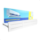 Blushop Defletor Refletor Direcionador Ar Condicionado Vento Split Tamanho Ajustável 60 A 110cm Universal Btus Branco Plástico Protetor Nacional