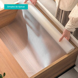 Blushop Forro Tapete Gaveta Organizador Bancada Prateleira Armário Geladeira Cozinha Pvc Borracha Transparente Incolor Antiderrapante Fácil Limpar Rolo 1 5m 60cm Largura