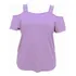 Blusinha Feminina Alça C/pedrinhas Manga Ciganinha Plus Size