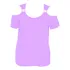 Blusinha Feminina Plus Size Detalhe Quadrado Dourado Na Alça