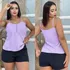 Blusinha Feminina Regata Pérolas Moda Verão C/ Botão Top