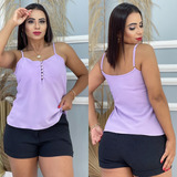Blusinha Feminina Regata Perolas