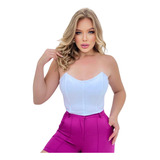 Blusinha Top Cropped Corselet