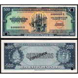 Bn8215 Rep Dominicana 1964 500 Pesos Ouro Specimen Rara