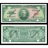 Bn8216 Rep Dominicana 1964 10 Pesos Ouro Specimen Rara