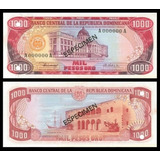 Bn8232 Rep. Dominicana 1980 Mil Pesos Ouro Specimen Rara