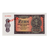 Bn8385 Alemanha Oriental 1954 10 Marcos Specimen Raríssimo