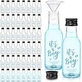 Boao 50 Peças De Lembrancinhas De Chá De Bebê Para Convidados Incluem 50 Garrafas De Plástico Vazias De álcool De 50 Ml It S A Boy Com 1 Funil Presente De Devolução De Chá De Bebê Para Convidados