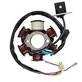 Bobina De Estator Magneto 5 Fios AC 6 Polos De Ignição Magnético Para GY6 125cc 150cc Reposição De Estator De Motor Para Scooter ATV Go Kart TAOTAO Dune Bugggy -interface Quadrada De 3 Pinos-