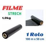 Bobina Filme Stretch Preto Tubete 500x25 Micras 1kg