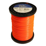 Bobina Fio Nylon Roçadeira 1 8mm Redondo 2kg 690 Metros Spin Cor Laranja