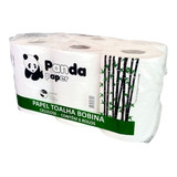 Bobina Papel Toalha 100  Celulose Panda Paper   6 Rolos