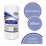 Bobina Saco Picotada 16x30 Com 500un Rolo Com Fundo Reto