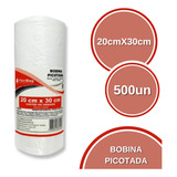 Bobina Saco Picotada 20x30 Com 500un Rolo Com Fundo Reto