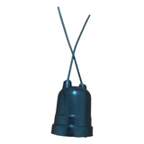 Bocal Soquete E27 Com Rabicho 10 Cm Preto Kit Com 15 Peças
