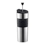 Bodum Prensa De Viagem De Aço Inoxidável Para Café E Chá 425 G 45 Litros Preto 1 Unidade Pacote Com 1 