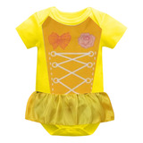 Body Bebê Bela Princesas Mesversário 100 Algodão Temático