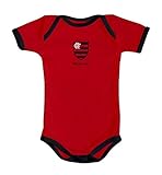 Body Bebê Flamengo Curto Vermelho Oficial   Torcida Baby