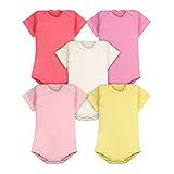 Body Bebê Kit 5 Peças Manga Curta Liso Feminino G