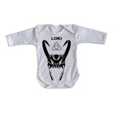 Body Bebê Luxo Loki Máscara Vilão